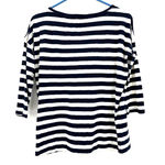 Gap  size medium blue white striped shirt zipper‎ shoulder detail 100% cotton Photo 1