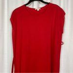 COS  Red Cotton Wrap Midi Dress Sz.S Photo 7