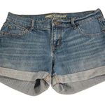 Old Navy  Boyfriend Denim Jean Shorts Rolled Hem Women’s Size 4 Blue Medium Wash Photo 0