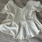 Free People NWOT  We The Free Pleated Drifter Peplum Tee top low back s Photo 3