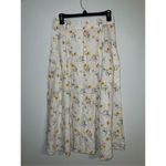 Women’s Linen Blend Sunflowers/Daisy summer midi skirt 6 Yellow Photo 6