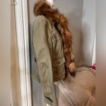 BCBGMAXAZRIA  women’s cargo jean jacket with fox fur Photo 10