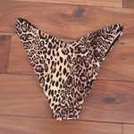 ASOS DESIGN Leopard Print V Front High Leg Bikini Bottoms UK 12 US 8 Brown Size undefined Photo 3