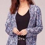 Band of Gypsies Blue Snake Print Unstructured Blazer-size Small Photo 0