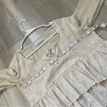 Urban Outfitters  Top florence embroidered floral ruffle crop womens Beige medium Photo 2