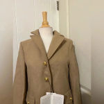 ZARA $250 Manteco Italian Trench Wool Jacket Coat Faux Fur Fall Beige Mob Wife Photo 7