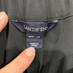 Lands End Sz 8P 8 P Pants Mid Rise Wide Leg Black Elastic Waist Pull On Women’s Photo 3
