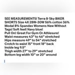 Terra & Sky  Biker Shorts Size 4X 28W-30W Polyester Spandex Navy Blue Womens NWOT Photo 5