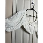 Mara Hoffman Mara Hofflam White Balloon Sleeve Cropped Top Womens Size 0 Blouse Photo 3
