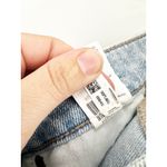 American Eagle High Rise Light Wash Distressed Ripped Cuffed Denim Mom Shorts 6 Photo 1