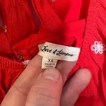 For Love & Lemons  Chiqita Tiered Mini Dress Back Tie  Cap Sleeve‎ Cherry Red Photo 3