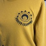 Blind Rooster unisex crewneck sweatshirt Size Medium Mustard yellow Astrology Orange Photo 2