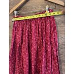Red Bandana Skirt Size Medium Vintage Polyester Midi Elastic Waist Handmade Photo 4
