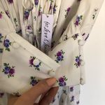 For Love & Lemons NWT White Floral Viola Mini Dress Size L Photo 5
