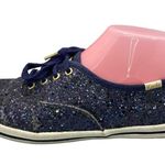 Kate Spade Keds for  Navy Blue Glitter Satin Lace-Up Sneakers WF52389 Size 6‎ Photo 3
