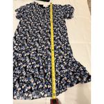 Reiss  Blue Lulu Ditsy Flippy Drop Waist Mini Dress Short Sleeve Flutter Medium 8 Photo 6