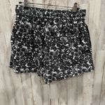 Everlane Women's Shorts Small Floral The Organic Cotton Seersucker Boxers Black Photo 3