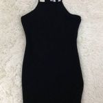 Free Press  Black Ribbed Bodycon Dress Medium Photo 0