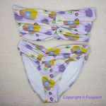 New! Set! Beth Richards Delrey Bikini Top and bottom, 70’s floral bikini, L Purple Size L Photo 2