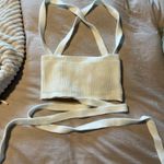 Knitted tube top tie White Photo 0