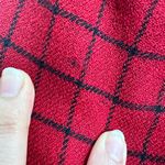 Ralph Lauren Lauren   Wool Plaid Blazer Women's Red/black Zip Pockets Photo 4