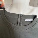 ZARA  sage green biker short jumper size L Photo 7