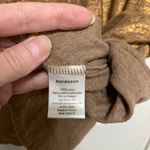 Bordeaux  Anthropologie Metallic Copper 100% Linen Short Sleeve Blouse Shirt Photo 3