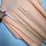 LOFT Outlet Womens XL Button Down Shirt Peach Orange Gauze Long‎ Sleeve Top Photo 5