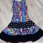 Joseph Ribkoff Woven,Dress Multicolor Patterned Dress with Polka Dot Skirt Size4 Photo 7