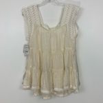 Free People  Linen Blend Tiered Tank NWT Medium Photo 2