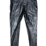 Spanx  Women’s Size L Tall Black Faux Leather High Rise Waisted Leggings Photo 4