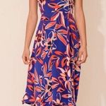 Yumi Kim Yumi Kin Studio 54 Navy Floral Moonlight Silk Dress Photo 0