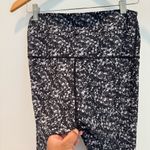 Lululemon  Shine Tight Roll Down High Rise Shimmy Shimmer Black White Sequin 10 Photo 4