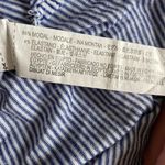 ZARA  TRF Stripes Blue White V-Neck Short Sleeves Women’s Blouse SZ S #1703 Photo 9