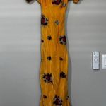 Free People BALI Santa Cruz Ruffle Dress Golden Sands Yellow Maxi Dress Size XS Photo 2