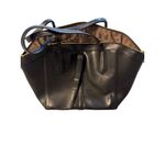 J.Crew Biennial Medium Leather Satchel Tote Black Style 21986 Gold Hardware Photo 7