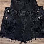 Hollister Low Rise Black Ripped Denim Overalls Photo 3