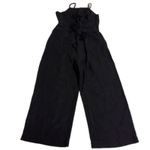Abercrombie & Fitch Abercrombie Fitch Jumpsuit Womens Size 00 Black Linen Blend Wide Leg Photo 3