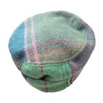 Handmade VTG 80s Wool Plaid Beret Pastel Cottagecore Preppy Cozy Retro Hat Photo 2