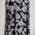 Loft NWT Navy and Blossom Flower Tank Midi Dress Photo 0