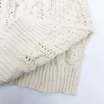 POL  Cable Knit Open Front Fisherman Cardigan Sweater Ivory Oversized Chenille Photo 9