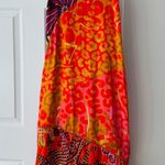 Farm Rio Printed Satin Slip Midi Dress, Size L Photo 5