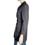 Armani Collezioni Women’s Size 2 Black Insulated 3/4 Belted Trench Coat Jacket Photo 4