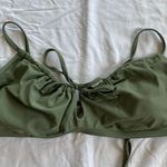 Time & Tru Olive Green Lace Up Bikini Photo 0