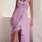 Free People New  Elisse low back maxi dress small in purple (lupine) Photo 3