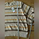 Mason & Belle NWT  Textured Long Sleeve Stripe Sweater ~ large Photo 5