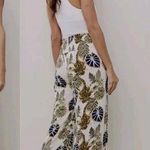 REWASH  Smocked Wrap Wide Leg Pants Palm Print XL Boho Gypsy Beach Vacation EUC Photo 0
