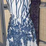 Blue and White Sleeveless Pink Owl Dress Photo 0