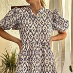 Rae Feather The Nellie Maxi Dress in navy Large White Photo 0