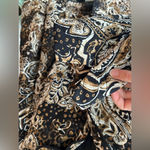 Requirements Vintage Quilted Jacket - Neutral Floral Paisley and Animal‎ Print - Lightweight Photo 1